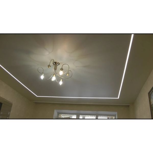 Алюминиевый врезной профиль для гипсокартона с LED каналом 73x33x18,5 ALU-7333185-29 фото