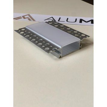 Алюмінієвий врізний профіль для гіпсокартону з LED каналом 88x48x18,5 ALU-8848185-30 фото