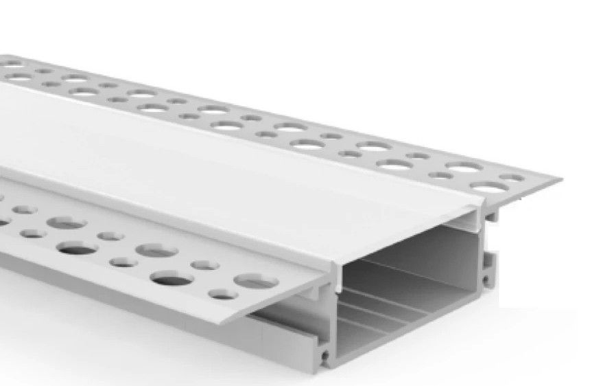 Алюмінієвий врізний профіль для гіпсокартону з LED каналом 88x48x18,5 ALU-8848185-30 фото