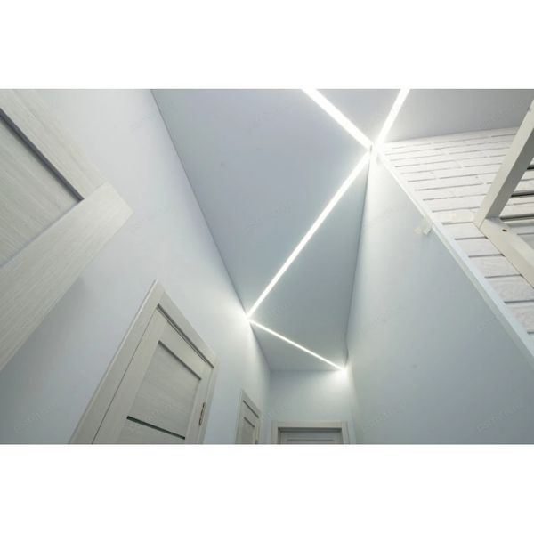 Алюминиевый врезной раздельный профиль для гипсокартона с LED каналом 75x35x15 ALU-753515-32 фото