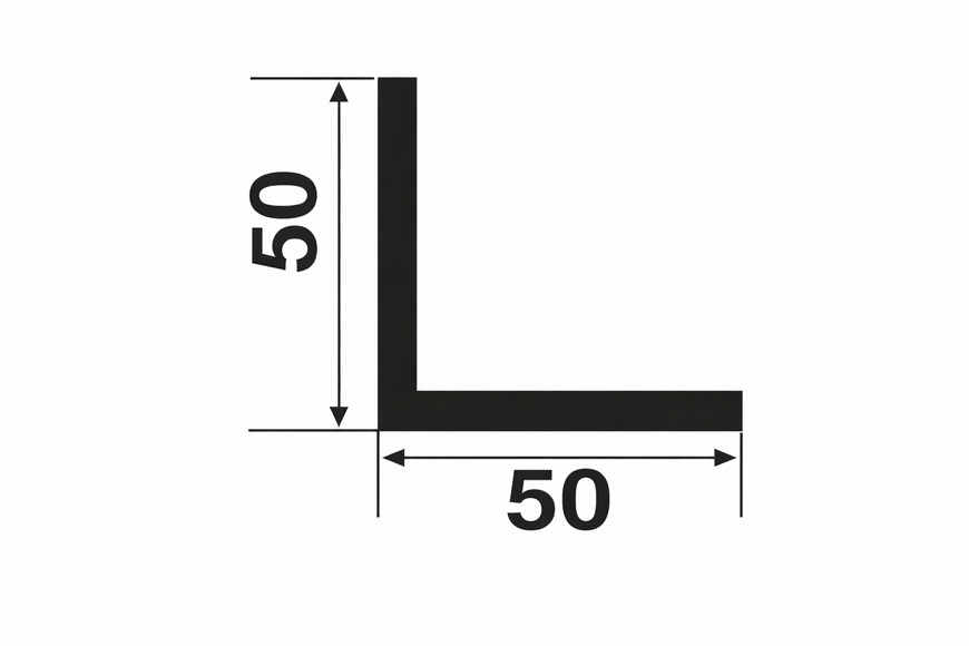 Алюмінієвий кутник 50*50, Без покриття 3м KU-50x50-BP-30 фото