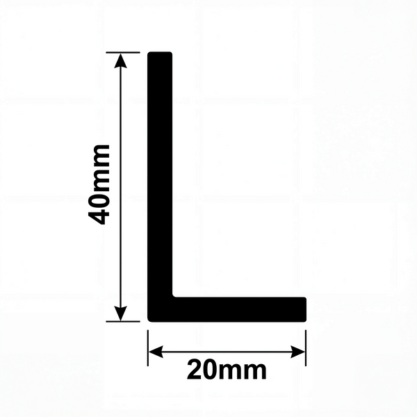 Алюминиевый уголок наружный 40*20, Черный 3м KU-40x20-CH-30 фото