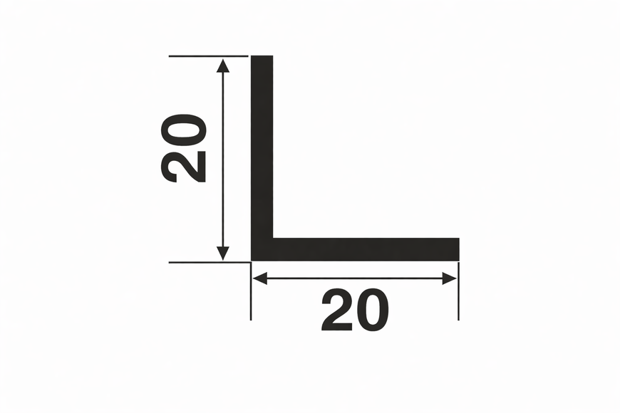 Алюмінієвий кутник внутрішній 20*20, Модена 2.7м KU-20x20LAM-06 фото